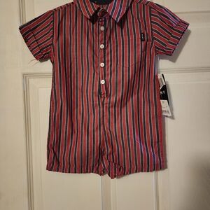 NWT  Red and Blue Striped Kids Bodysuit